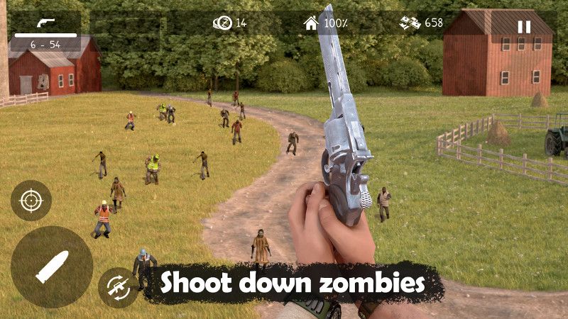 Shoot down zombies